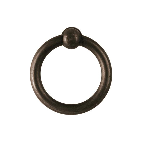 Ring, Eisen gerostet und dann gewachst, 25 mm, antik, alt. Aus Draht gefertigt.