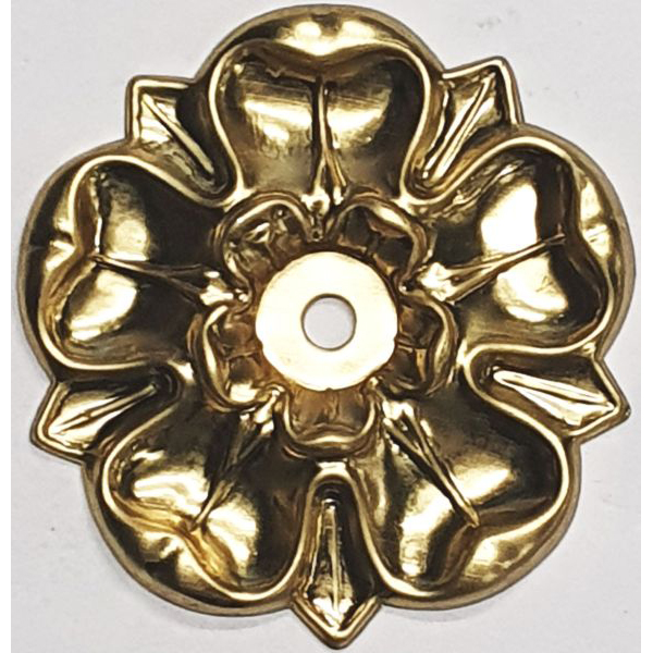 Rosette antik, für Ring oder Knopf, Messing roh, aus dem Biedermeier