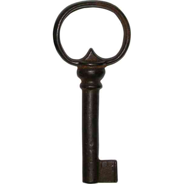 Schlüssel für antike Schlösser, Eisen gerostet und gewachst, antik, alt,  Schlüsselrohling, antike Schrankschlüssel für Antiquitäten 2107