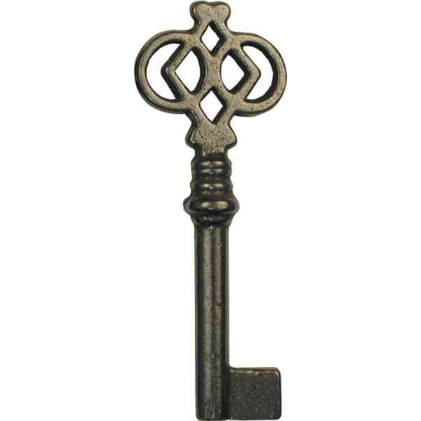 Schlüssel nachgegossen nach schönem alten Modell, Eisen blank, alte  Schlüssel antike