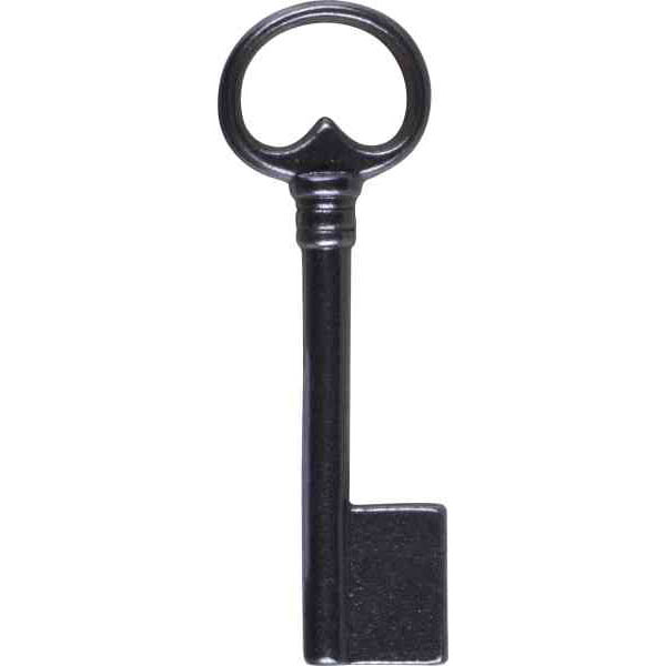 Schlüssel für Truhenschloss, Schlüsselrohling, Eisen blank, alte Schlüssel  antike