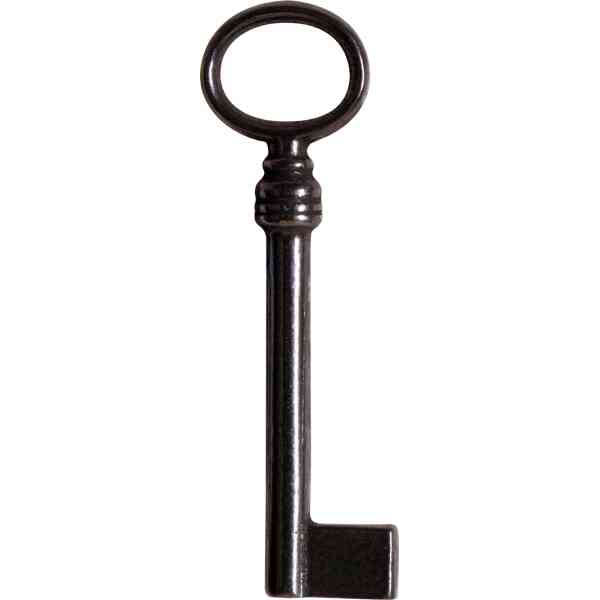Schlüssel nostalgisch, 90mm, Eisen blank, alte Schlüssel antike