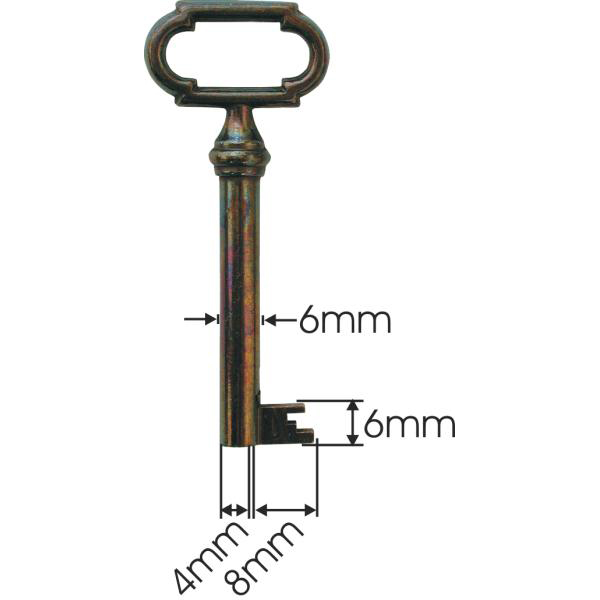 Schlüssel gefräst, Messing brüniert für Zuhaltung 5 Bild 3