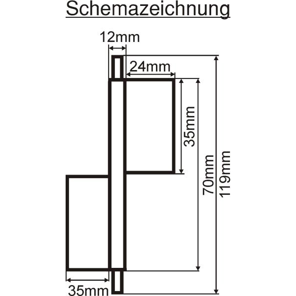 Fischband rechts, Eisen gerostet und gewachst Bild 3