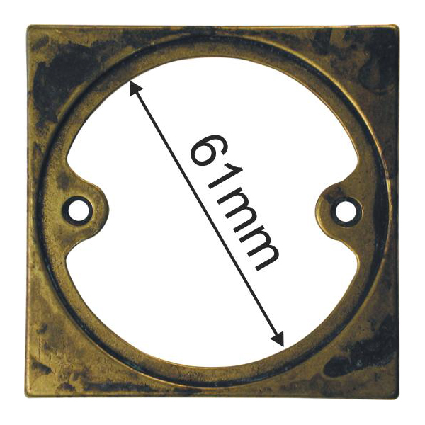 Kapitellplatte nostalgisch, Messing gegossen und patiniert, 72x72mm Bild 3