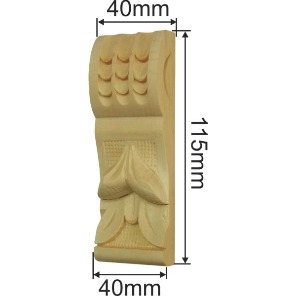 Holzapplikation antik aus Linde geschnitzt, Kapitell Holz, Holzzierteil antik, Kapitelle Holz Bild 3