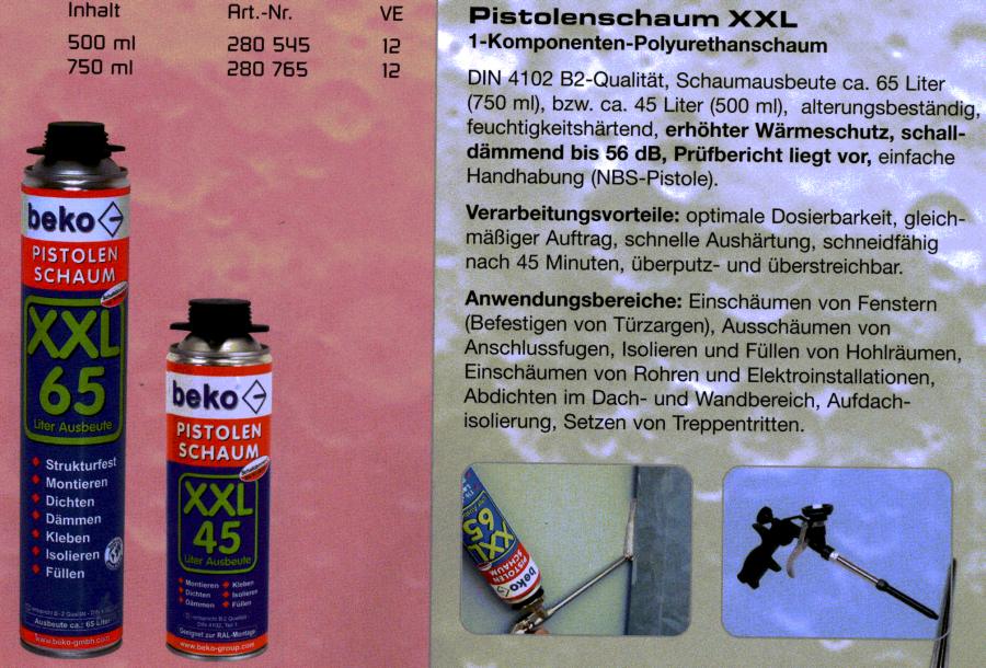 XXL 65 Pistolenschaum B2 750ml von Beko, Sonderpreis Bild 3