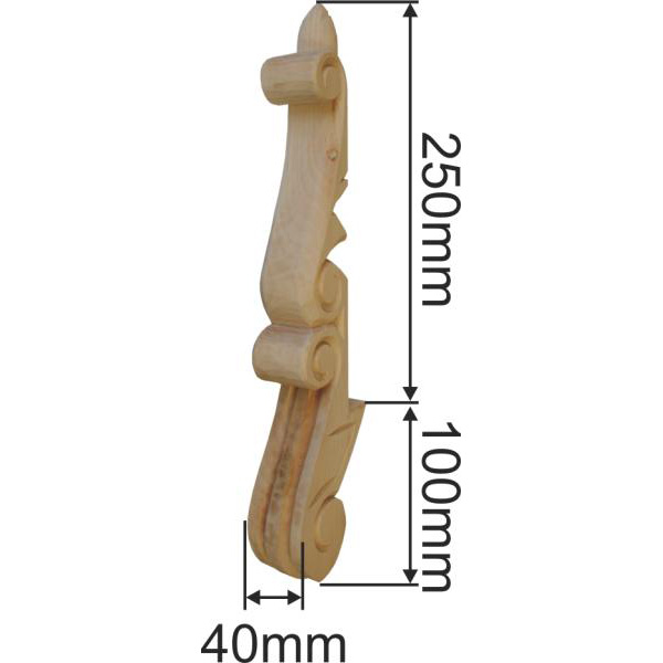 Möbelfüße Holz, Holzfuß antik, Möbelfuß antik, Volutenfuß Linde Bild 3