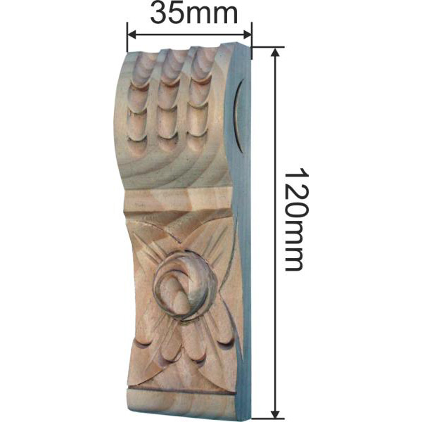 Holzapplikation antik, Linde, Kapitell aus Holz, Holzzierteil, Holzkapitell, Kapitelle Holz Bild 3