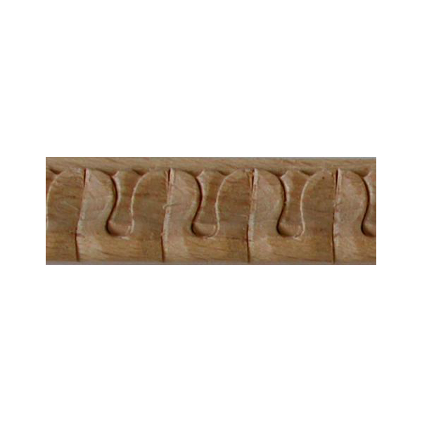 Holz-Schnitzleiste, Holzleiste antik, 2 Meter, Holzzierteil antik Buche Holz