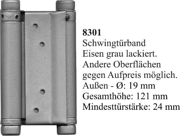 Schwingtürband, Eisen, grau lackiert. Pendeltürband, Saloontürband. Andere Oberflächen gegen Aufpreis möglich Bild 3