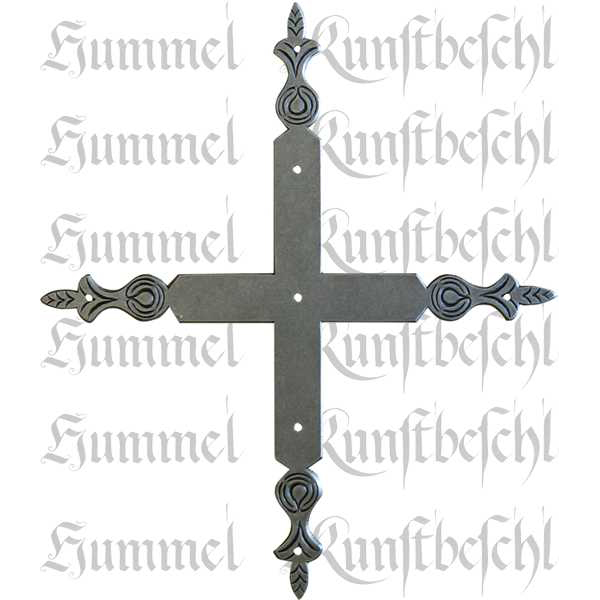 Fensterkreuz antikes altes in Eisen blank, 2,0 mm stark