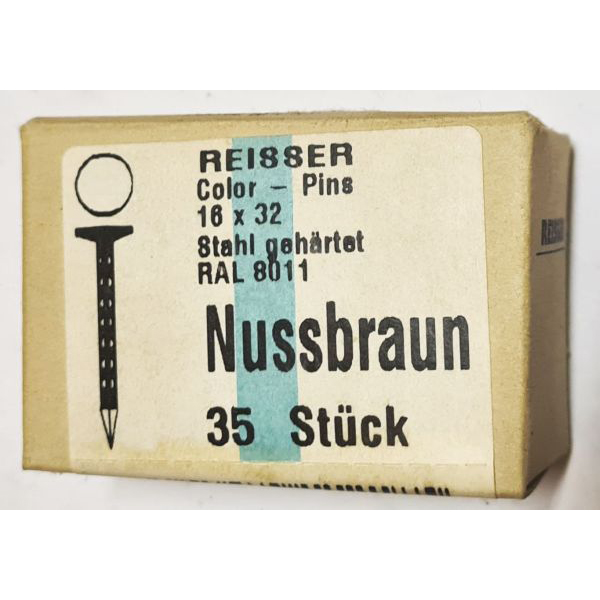 Stahlnagel gehärtet, color-Pins, Nußbraun, nur 5 x verfügbar