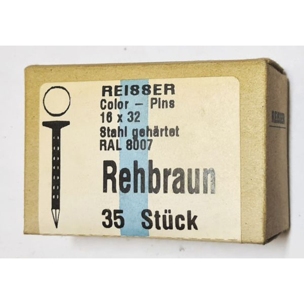 Stahlnagel gehärtet, color-Pins, Rehbraun, nur 4 x verfügbar