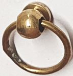 Möbelring, Ringbeschlag, 16mm, in Messing roh, antik, alt, Altmessing