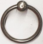 Möbelring, Ringbeschlag groß, 46 mm, Messing altverzinnt, antik, alt, Altmessing