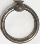 Möbelring, Ringbeschlag sehr groß, 57mm, Messing altverzinnt, antik, alt, Altmessing