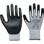 Nitras Schnittschutzhandschuhe, Größe: 2XL, aus Spezialfaser produziert, grau, mit schwarzer PU Beschichtung