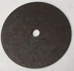 alte antike Rosette, 36 mm, Eisen dunkel gerostet