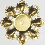 Rosette antik, für Ring oder Knopf, Messing roh, aus dem Biedermeier